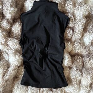 Cider Black Sleeveless Mock Neck Tank